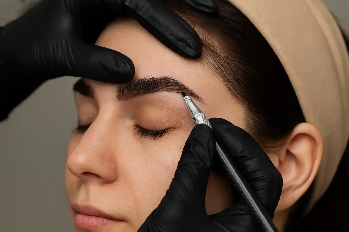 بررسی سلامت فولیکول مو در کاشت ابرو با موهای رنگشده