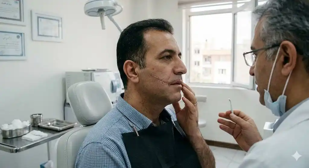 پوشاندن جای زخم سبیل با پیوند مو طبیعی
