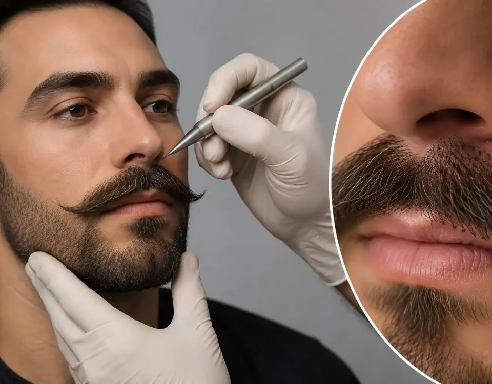 کاشت سبیل برای مدل ریش پروفسوری؛ راهنمای کامل طراحی، اجرا و مراقبت